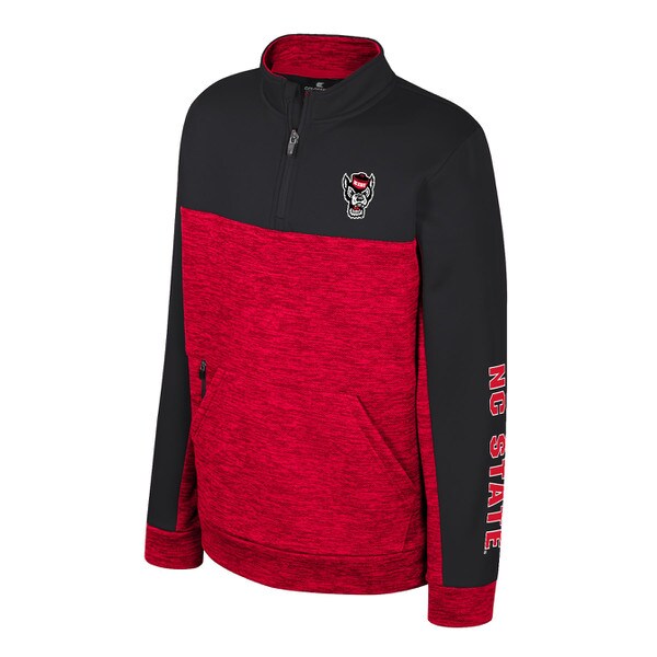 Black/Red Youth Quarterzip Fleece -